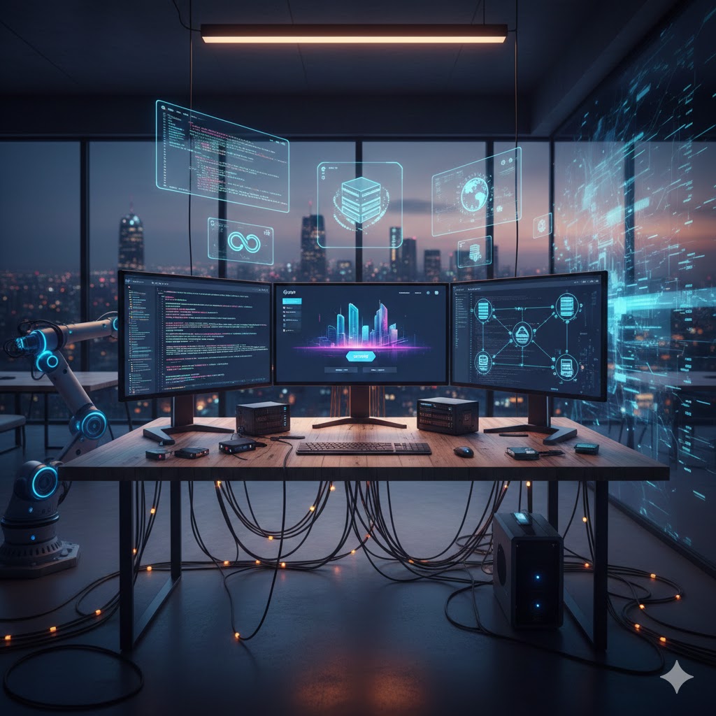 Website-Entwicklungsprozess mit Code und modernen Technologien